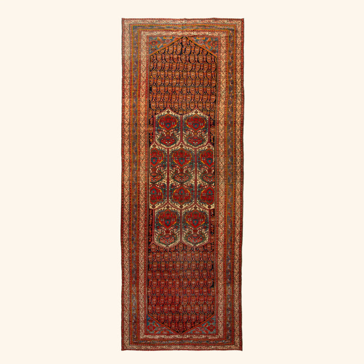 Red Antique Wool Persian Rug - 7'3" x 20'