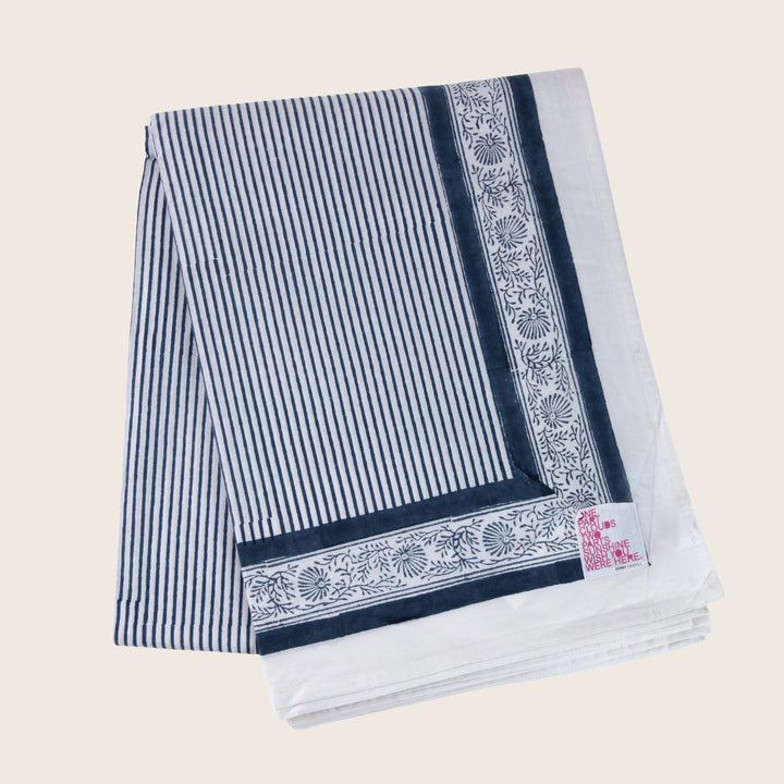 Indigo Stripes Flat Sheet