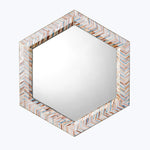 Academy Mother of Pearl Hexagon Wall Mirror