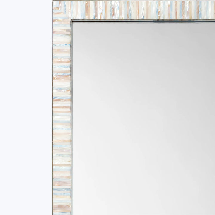 Heron Mother of Pearl Rectangle Floor Mirror