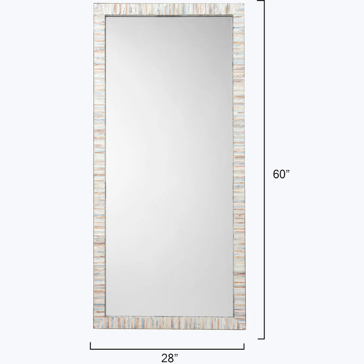 Heron Mother of Pearl Rectangle Floor Mirror
