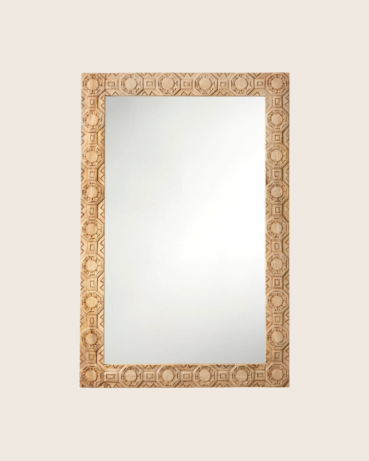 Relief Carved Rectangle Mirror