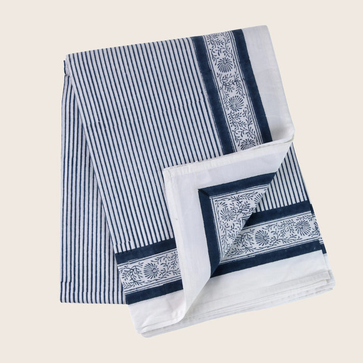 Indigo Stripes Flat Sheet