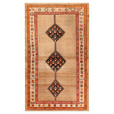 Brown & Orange Antique Persian Serapi Wool Rug - 6' x 9'8"