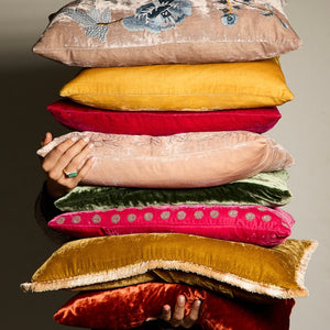 Silk Velvet Lumbar Pillow Cedar - hover