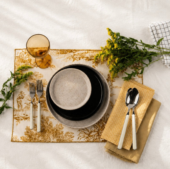 Speckled Stoneware Breakfast Plate