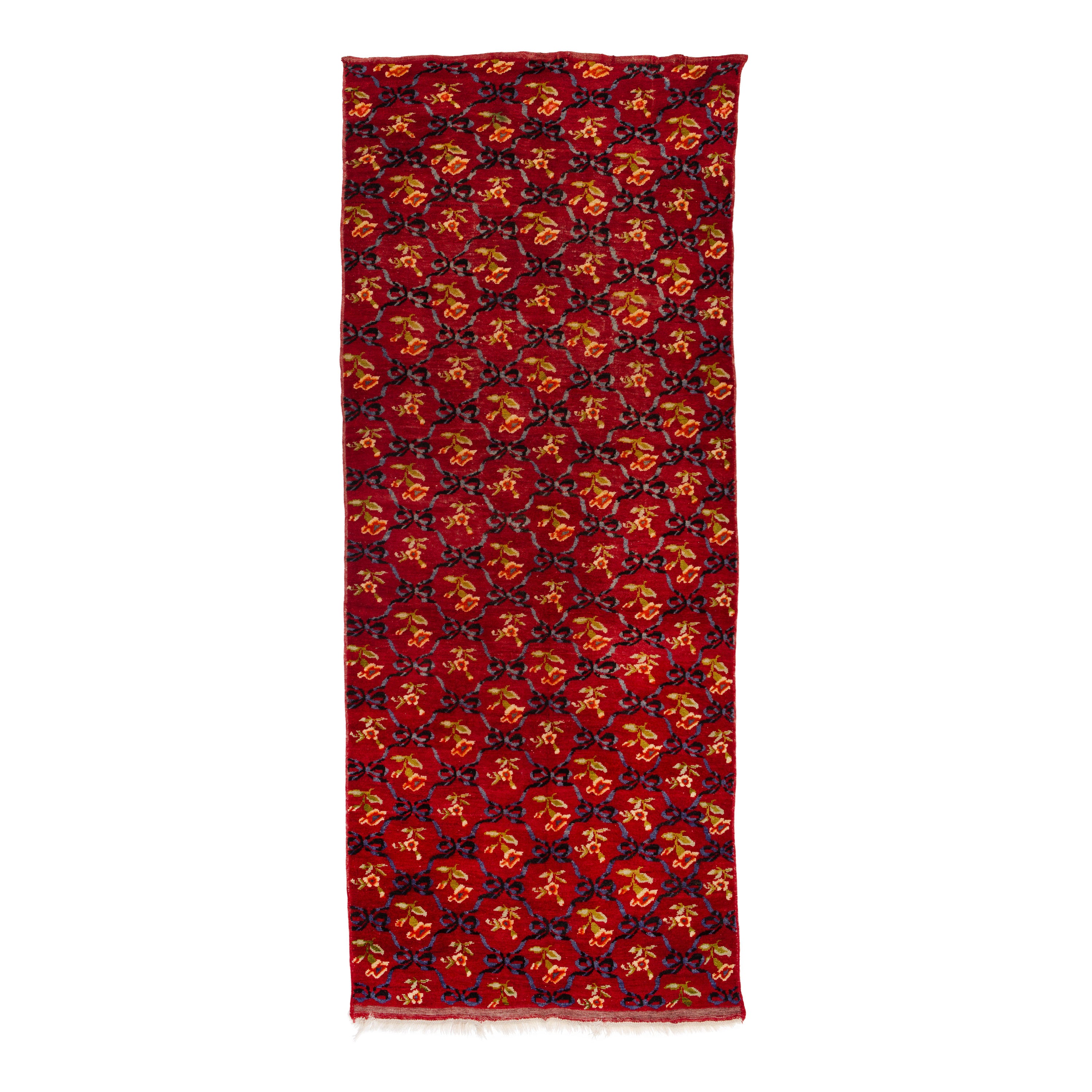 Vintage Traditional Anatolian Wool Runner - 4'11" x 11'7"