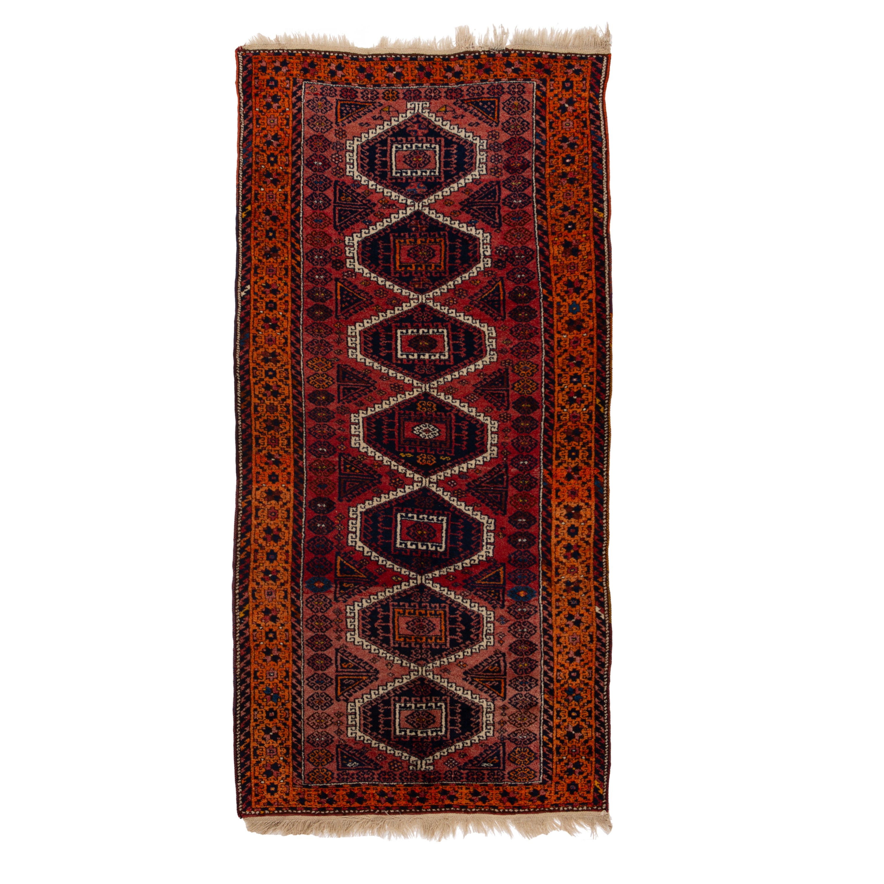 Antique Kurdish Wool Rug - 5'x10'