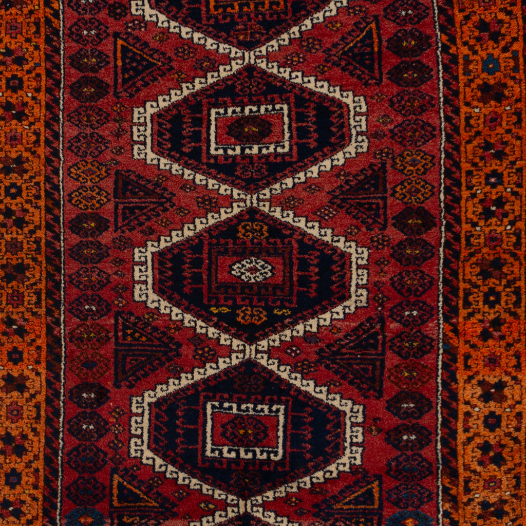 Antique Kurdish Wool Rug - 5'x10'