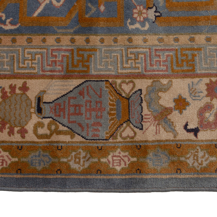 Blue Vintage Traditional Wool Rug - 13'10" x 19'