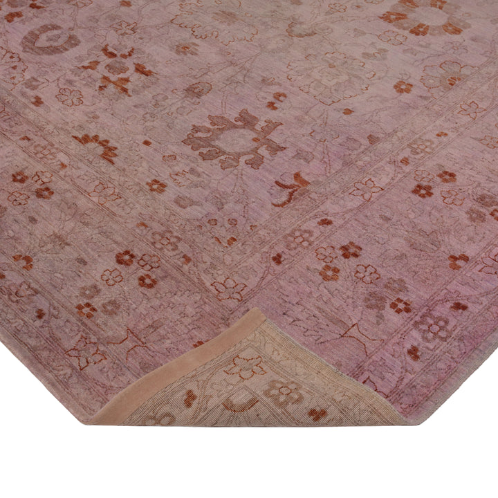 Pink Overdyed Wool Rug - 11'9" x 18'4"