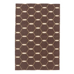 Brown Geometric Flatweave Cotton Rug - 3'6" x 5'6"