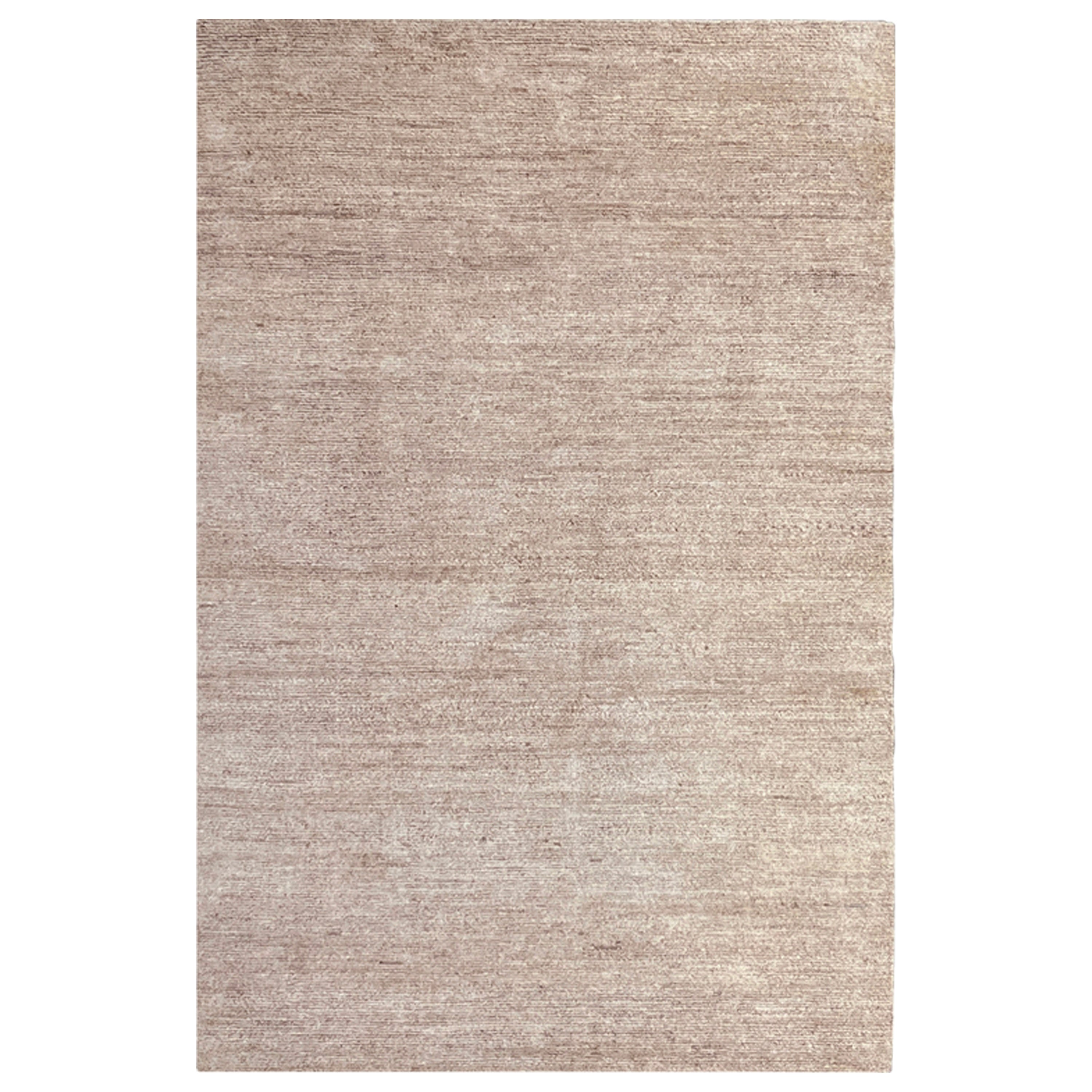 Textured Wool Silk Blend Rug - 6' x 9'