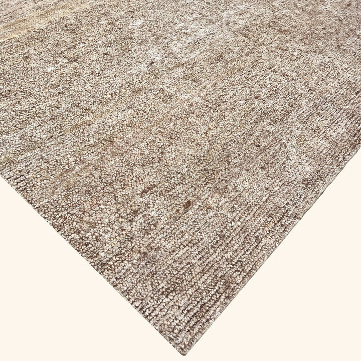 Textured Wool Silk Blend Rug