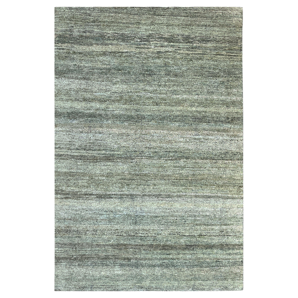 Textured Wool Silk Blend Rug - 6' x 9'