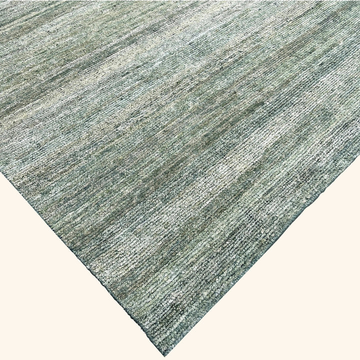 Textured Wool Silk Blend Rug