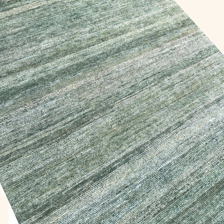 Textured Wool Silk Blend Rug