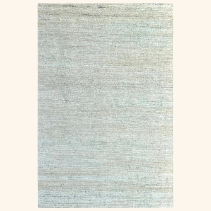 Textured Wool Silk Blend Rug