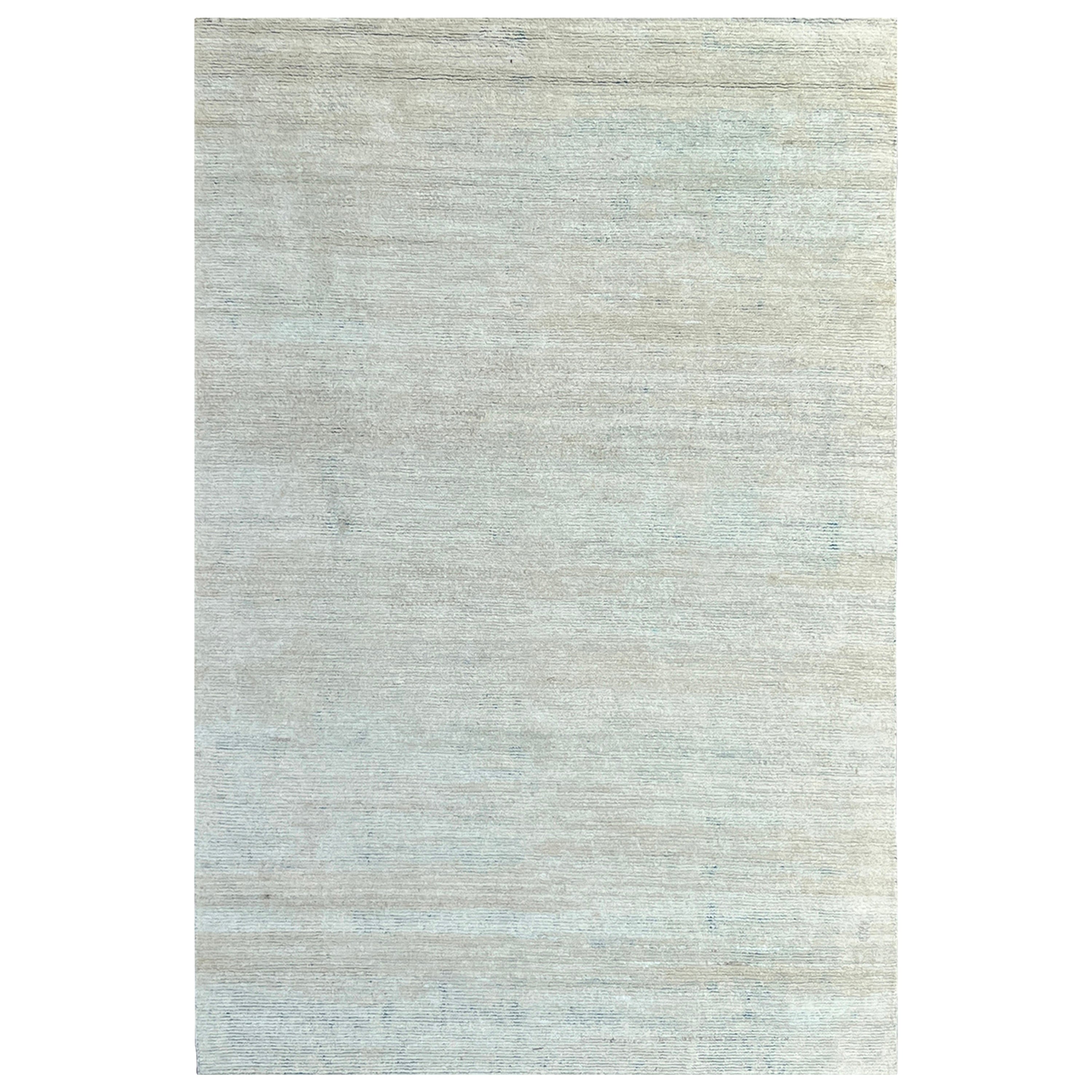 Textured Wool Silk Blend Rug - 6' x 9'