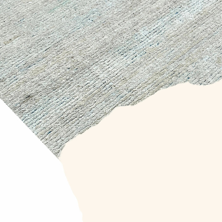 Textured Wool Silk Blend Rug