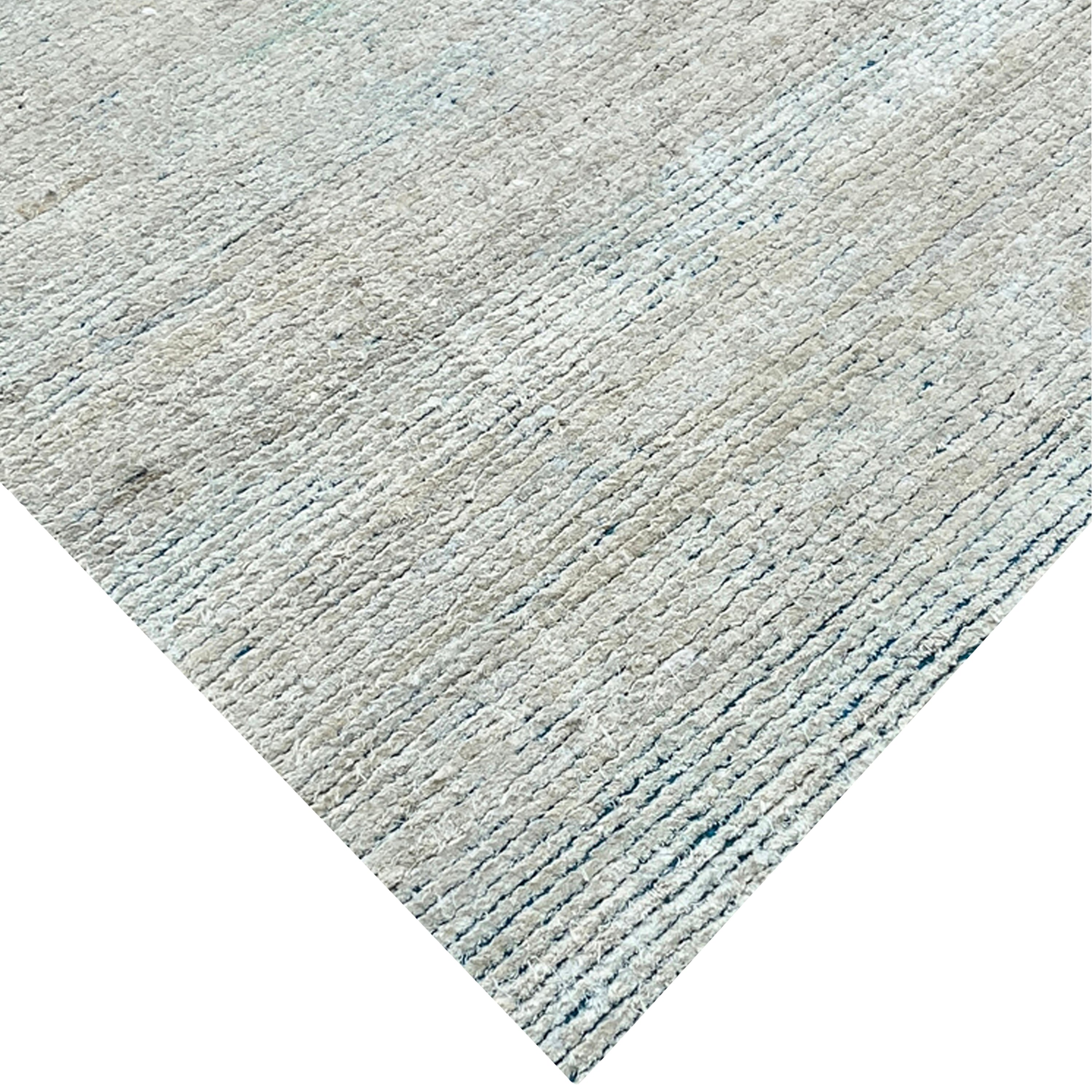 Textured Wool Silk Blend Rug - 6' x 9'