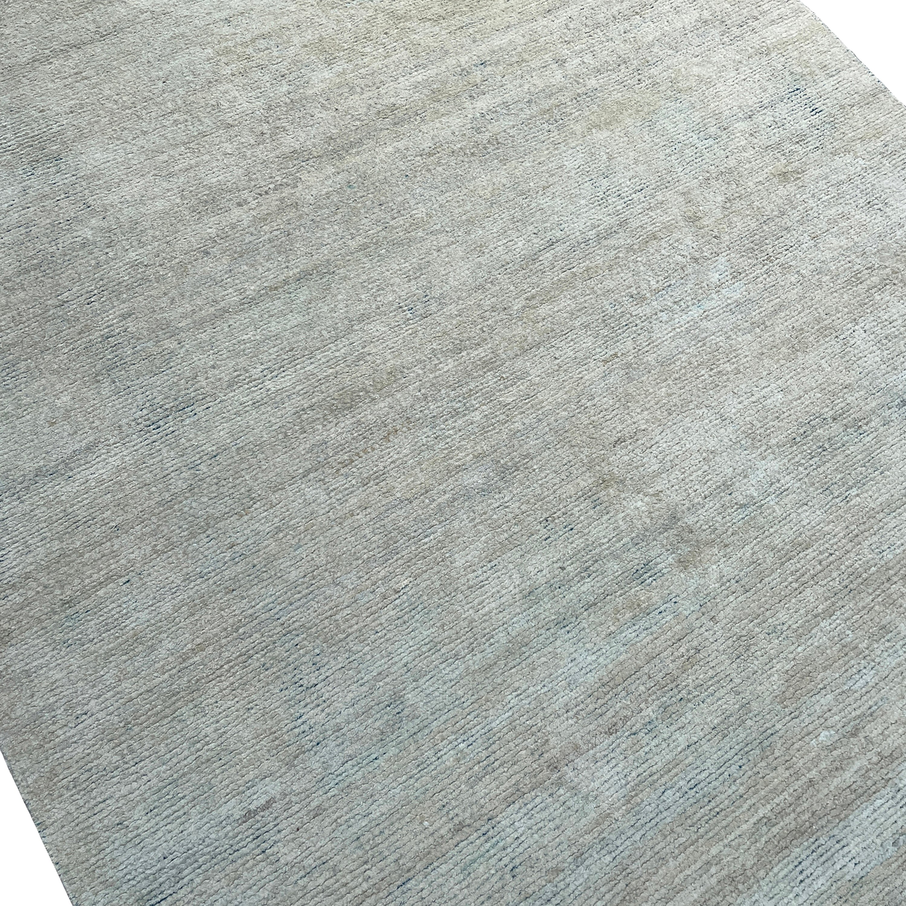 Textured Wool Silk Blend Rug - 6' x 9'