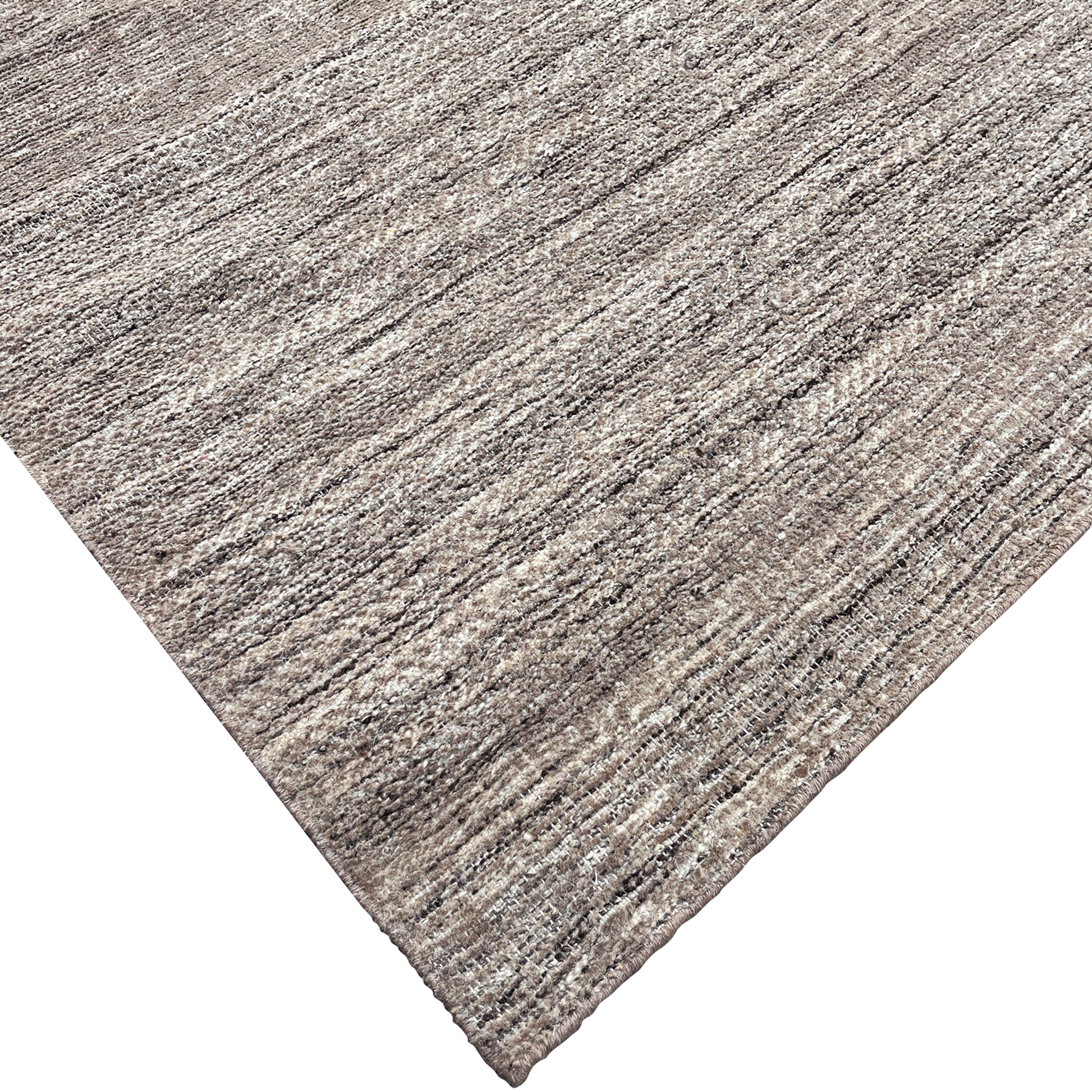 Grey Textured Wool Rug - 6'3" x 9'