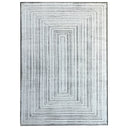 White Contemporary Wool Rug - 6'3" x 8'10"