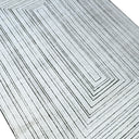 White Contemporary Wool Rug - 6'3" x 8'10"