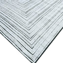 White Contemporary Wool Rug - 6'3" x 8'10"