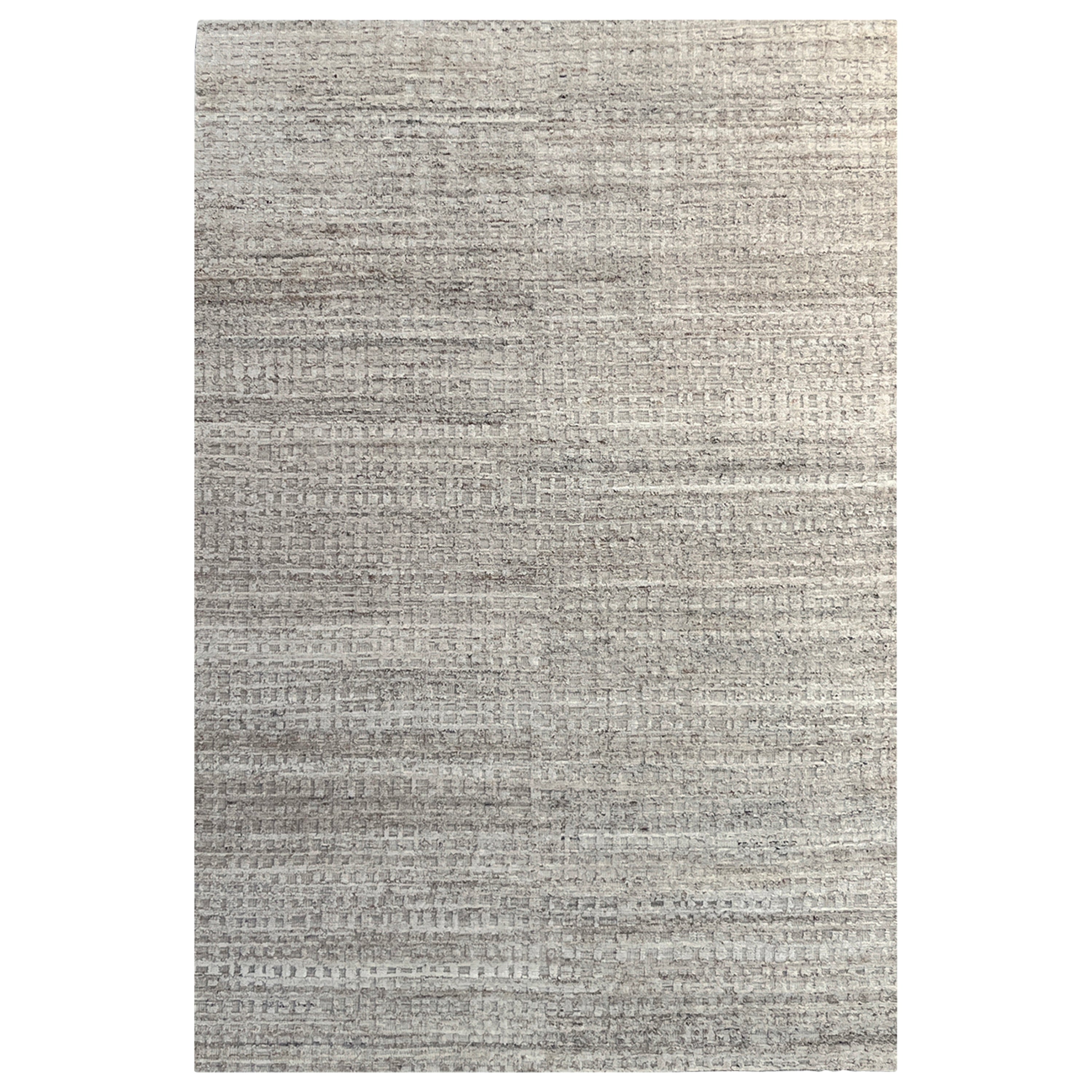 Natural Textured Wool Rug - 6'1" x 9'