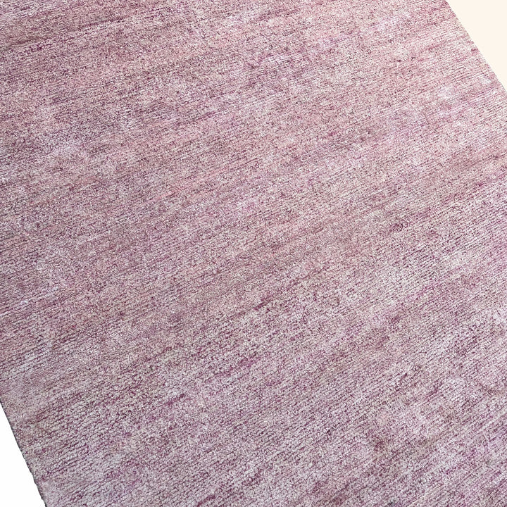 Textured Wool Silk Blend Rug