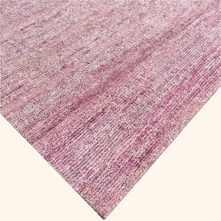 Textured Wool Silk Blend Rug