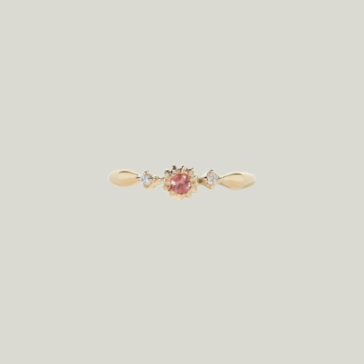 Padparadscha Sapphire Gwah Ring Supreme
