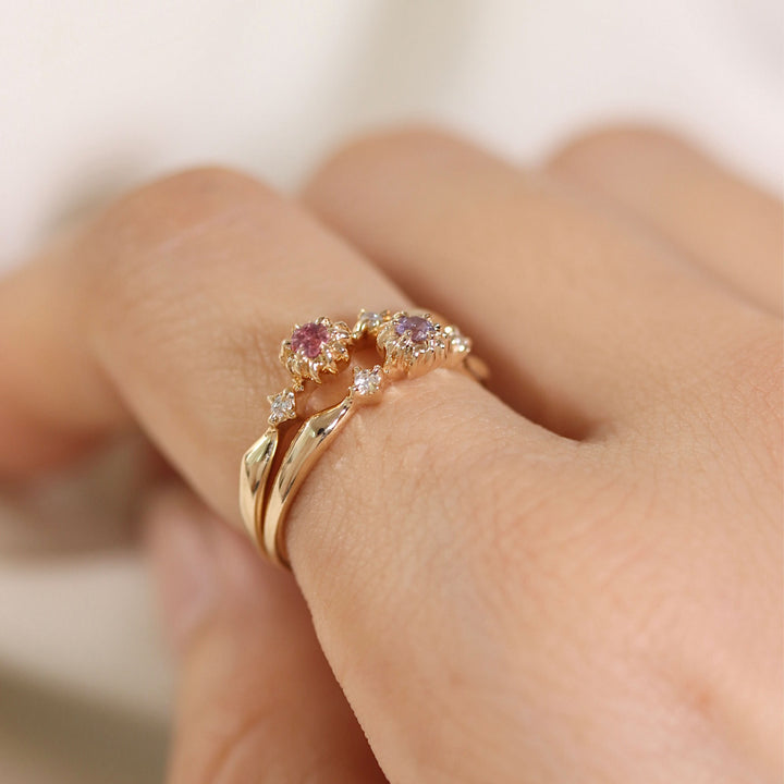 Padparadscha Sapphire Gwah Ring Supreme