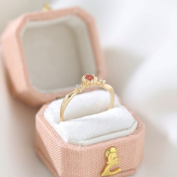 Padparadscha Sapphire Gwah Ring Supreme