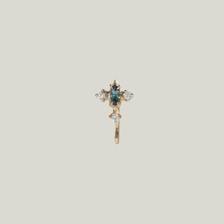 Lowa Ear Hoop Supreme, Blue Sapphire (Single)
