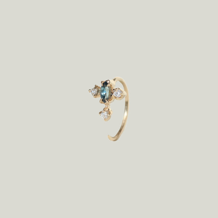 Lowa Ear Hoop Supreme, Blue Sapphire (Single)