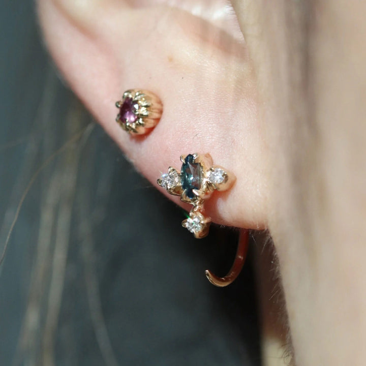 Lowa Ear Hoop Supreme, Blue Sapphire (Single)