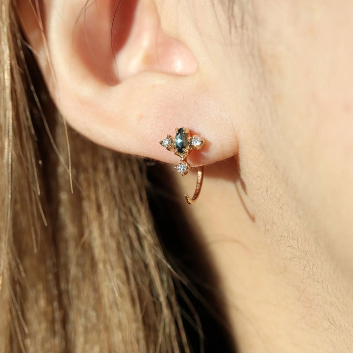 Lowa Ear Hoop Supreme, Blue Sapphire (Single)
