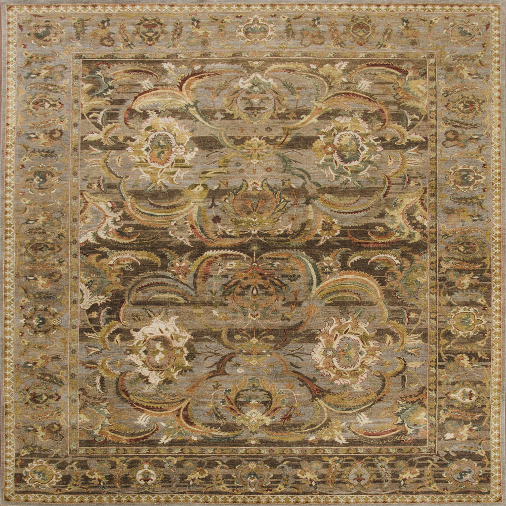 Multicolored Traditional Silk Wool Blend Rug - 9' x 12'