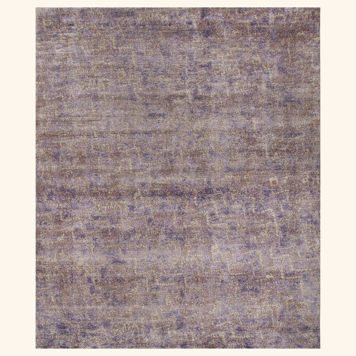 Purple Contemporary Silk Wool Blend Rug - 9'2" x 11'8"