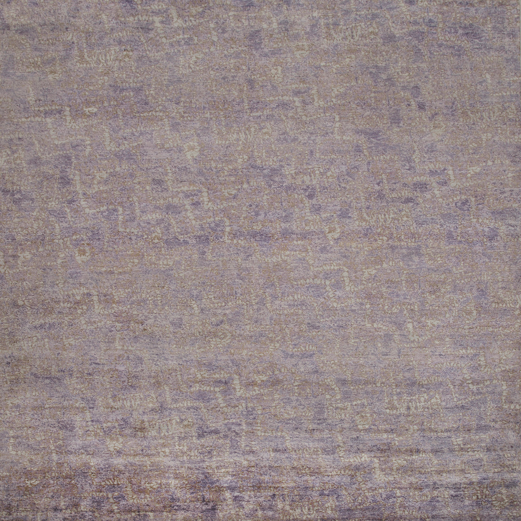 Purple Contemporary Silk Wool Blend Rug - 9'2" x 11'8"