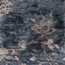 Midnight Blue Contemporary Silk Wool Blend Rug - 9'11" x 14'