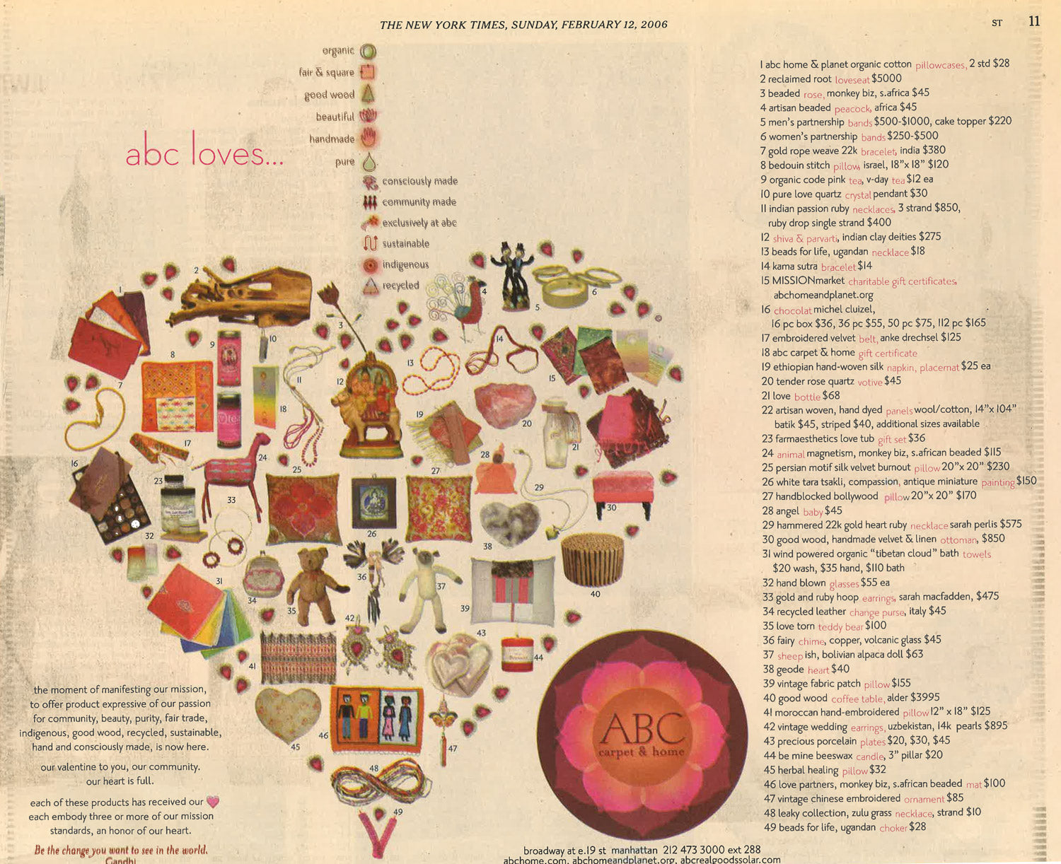 abc offers consciously made, eco-friendly products at affordable prices.