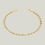 Gold And Silver Diamond Textile Breacelet
