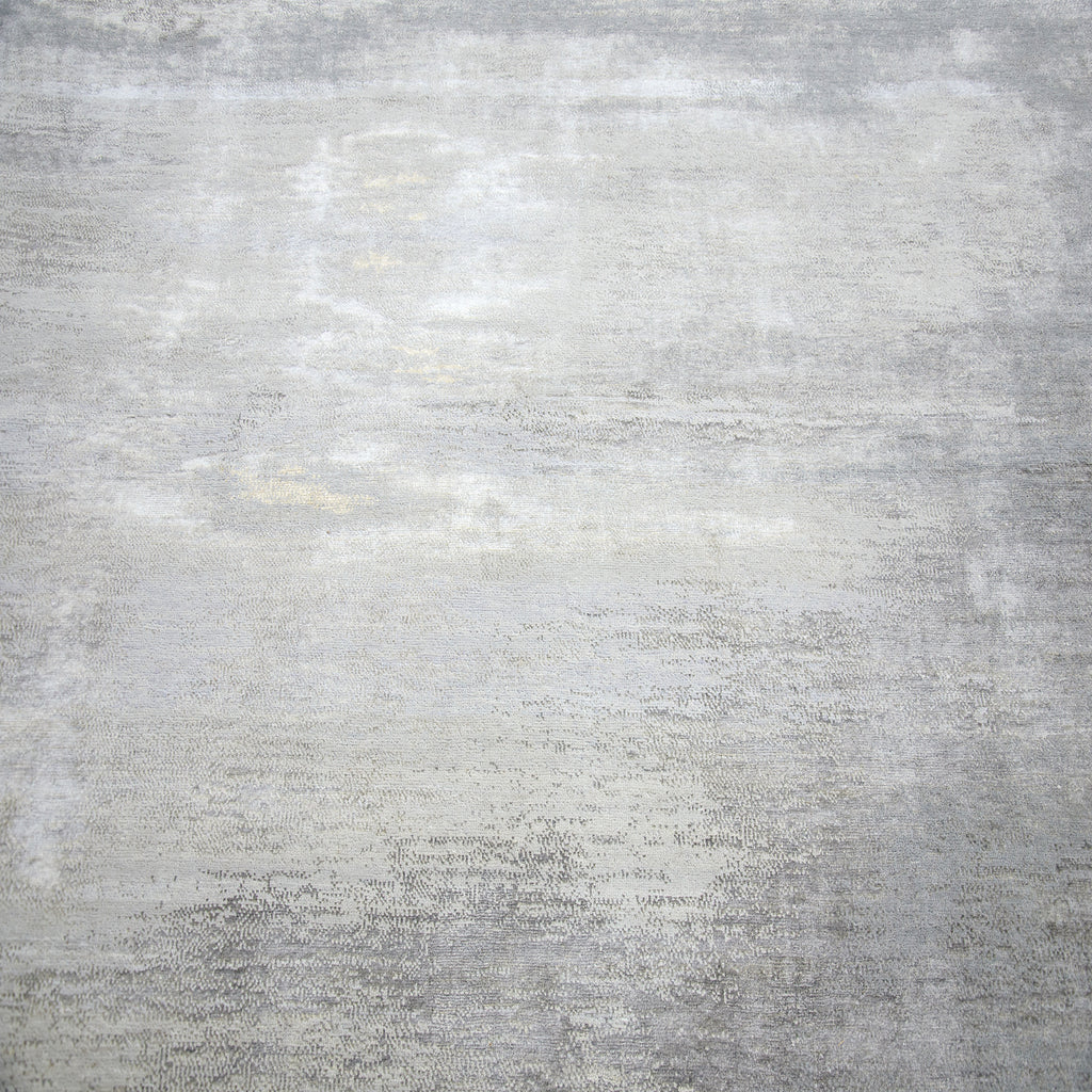 Silver Contemporary Silk Wool Blend Rug - 8'11" x 12'2"