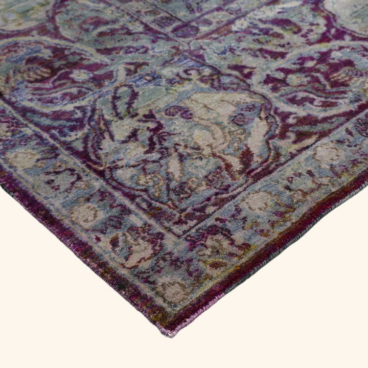 Purple Alchemy Traditional Silk Rug - 7'11" x 9'8"