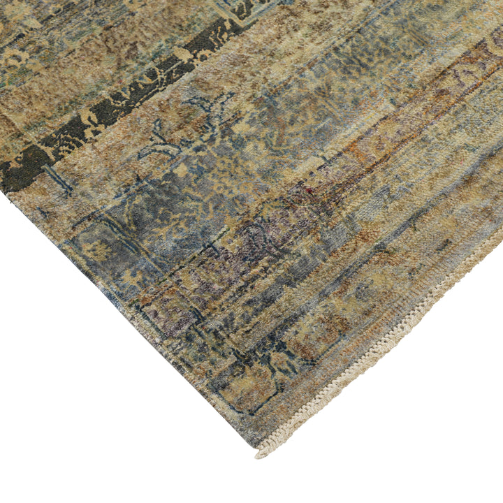 Grey Alchemy Traditional Silk Wool Blend Rug - 8'10" x 13'