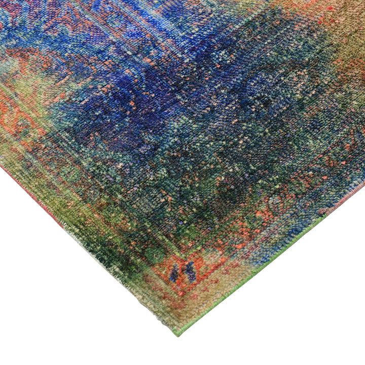 Multicolored Alchemy Traditional Silk Rug - 7'10" x 11'